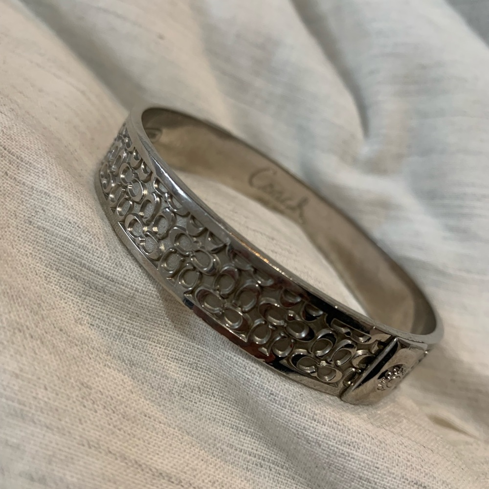 Coach Signature silver bangle bracelet